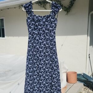 French Connection Black and White Floral Maxi Dress